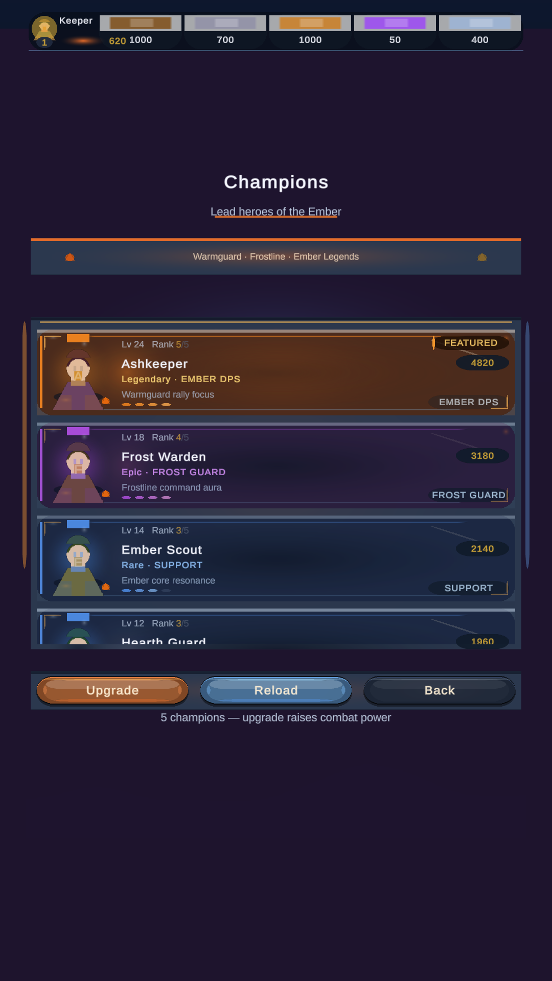 Champions roster